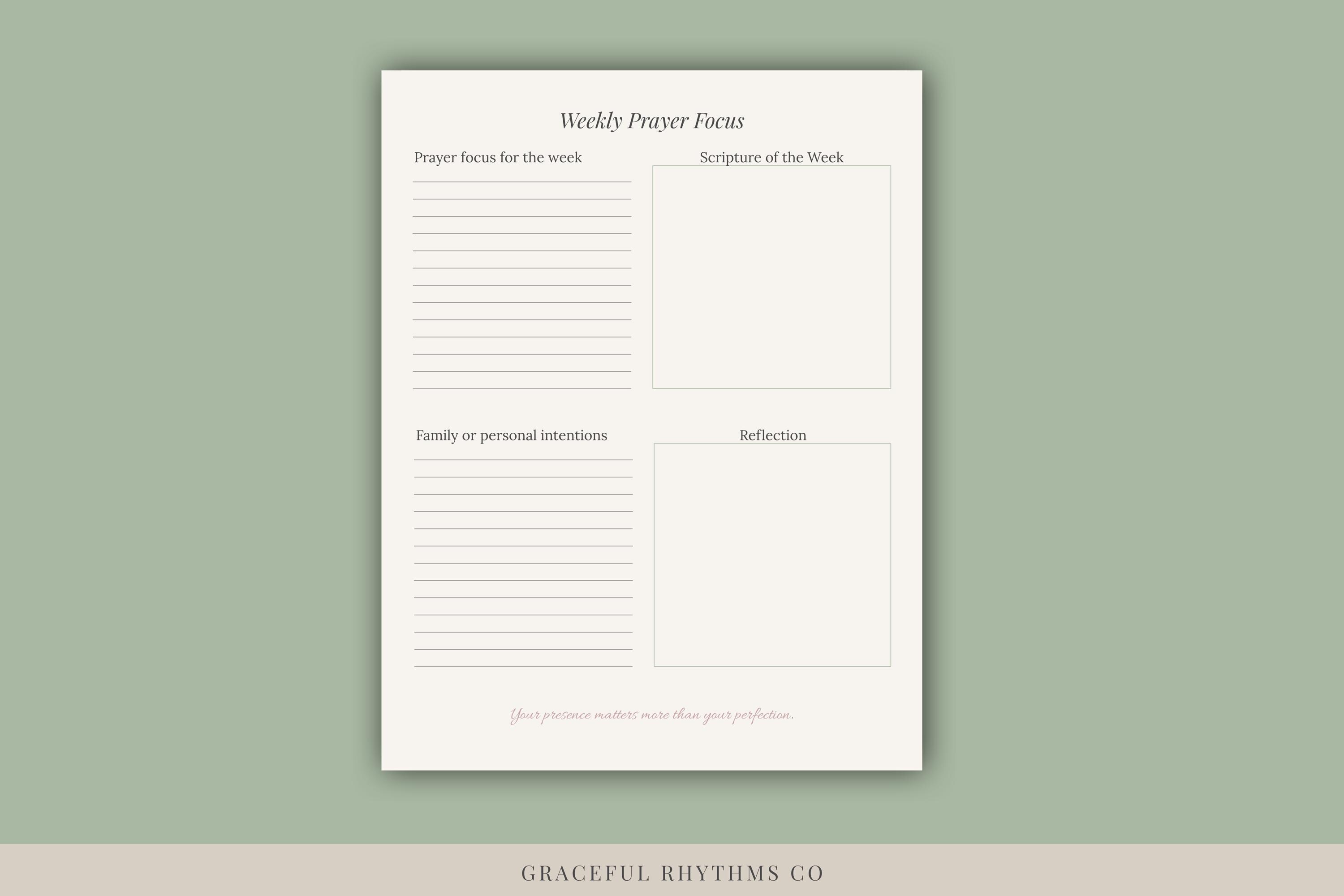 Christian Mom Prayer Planner Printable | Faith-based Daily Prayer ...