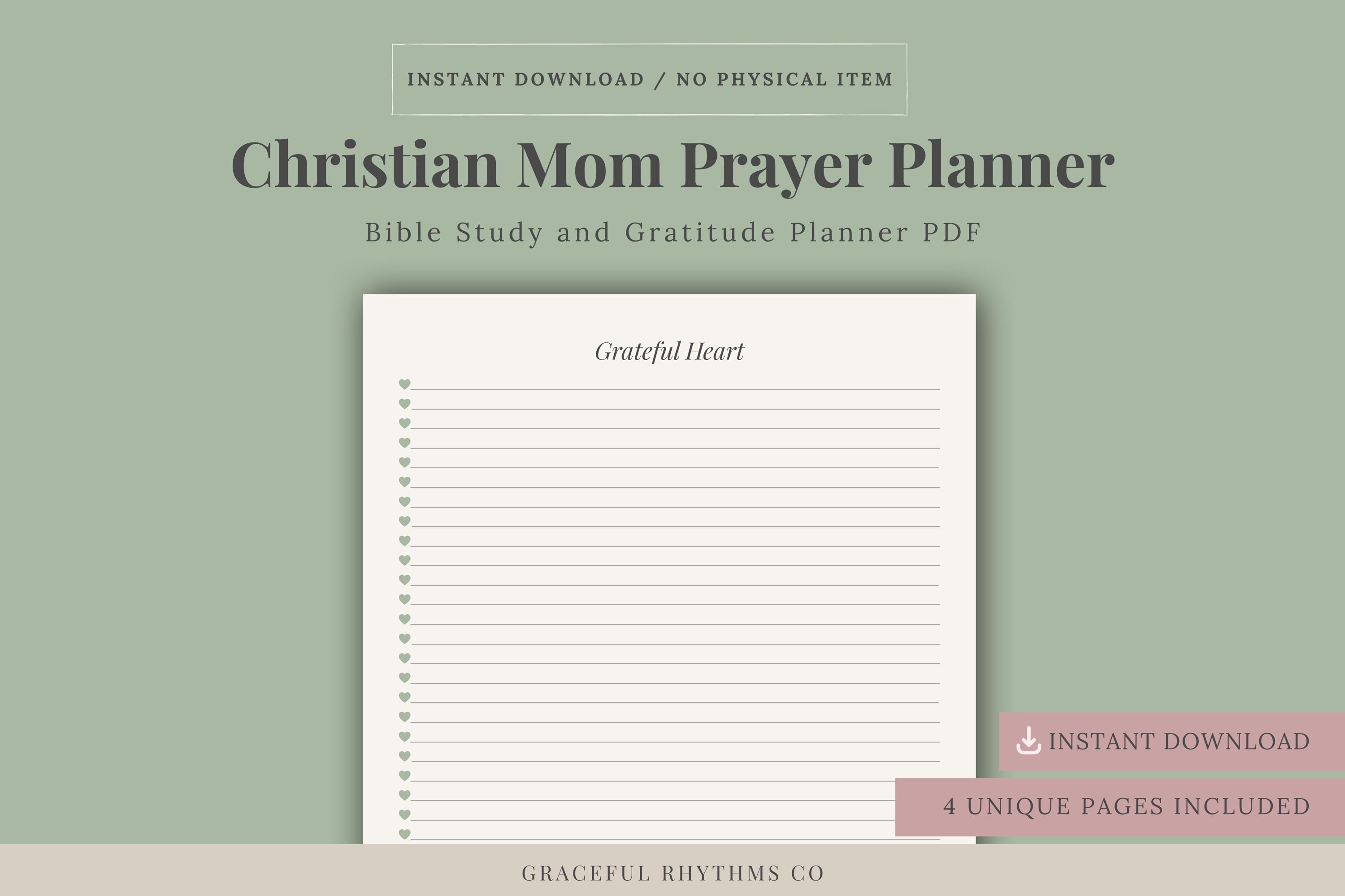 Christian Mom Prayer Planner Printable | Faith-based Daily Prayer ...