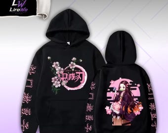Kamado Nezuko Hoodie, Anime Grafik Hoodie, Dämon Streetwear Hoodies - Geschenk für Sie