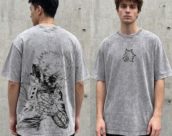 Bakugou Katsuki Shirts, Harajuku Streetwear Top, Oversized Shirt im Anime Stil, Geschenk für Ihn