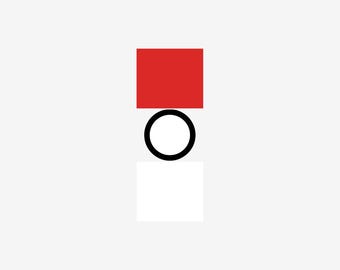 Minimalist Pokéball Digital Art Print