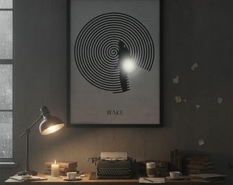Alan Wake Poster Print, Video Game Wall Art, Minimalist Gaming Decor, Digital Download Printable