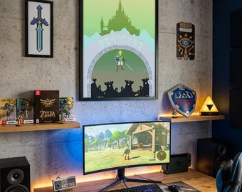 Custom Legend of Zelda Poster - Personalized Name Breath of the Wild Print