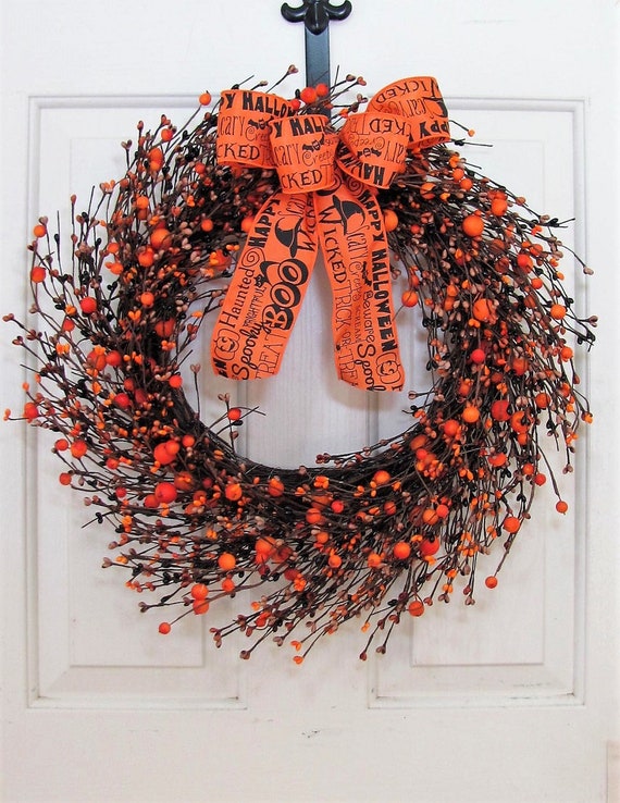 Fall Wreath Autumn Wreath Storm Door Wreath Front Door Wreath Halloween Wreath For Door Designawreath