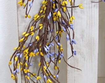 Spring and Easter Berry Garland - Spring Floral & Berry Mantle Garland - Easter Decor - Garland for Mantel - Floral and Garden
