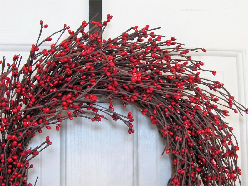 Valentine Red Berry Wreaths Front Door Wreath Winter Etsy