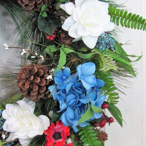 Patriotic Home or Door Decor American Flag Wreath Independence Day Porch Decor Summer Door Hanger Wreath for Memorial Day July 4th image 4