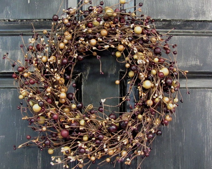 Pantry Door Wreath Mulberry Wreath or Candle Ring Summer Etsy