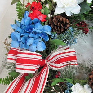 Patriotic Home or Door Decor American Flag Wreath Independence Day Porch Decor Summer Door Hanger Wreath for Memorial Day July 4th image 7