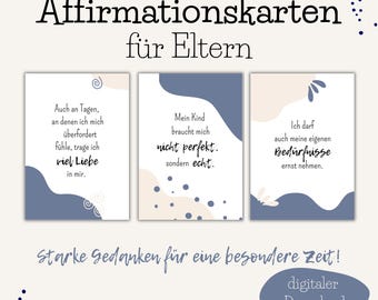 Affirmation cards for parents | Empowering beliefs for everyday family life | Digital download for printing