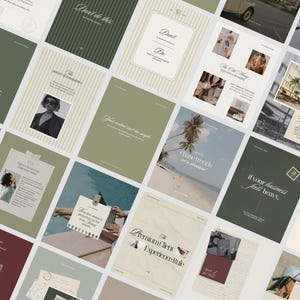 50+ Old Money Aesthetic Instagram Templates | Luxury Branding Canva Kit | Premium Instagram Templates for Quiet Luxury Brands