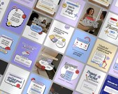 Pastel Language Teacher Canva Templates, Social Media Kit for educators (Digital Download)