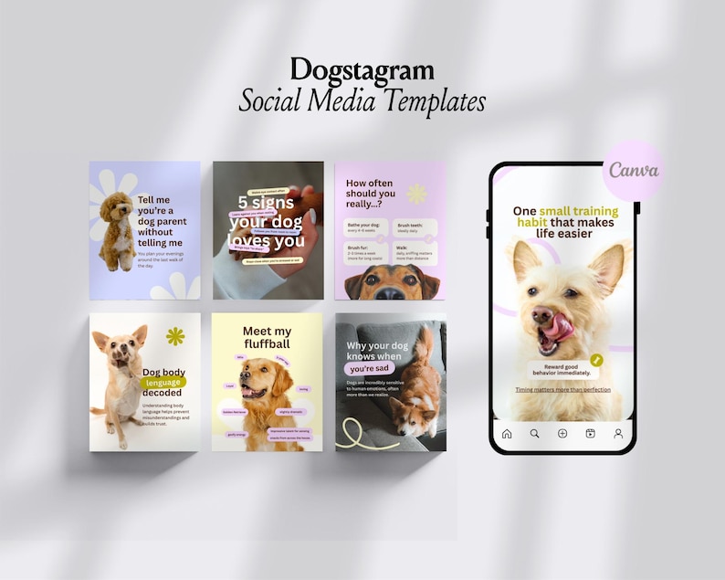 Instagram dla psów | Historie na Instagramie i szablony na Instagramie | Pielęgnacja psów | Salon dla psów | Firma pielęgnacyjna | Biznes dla psów zdjęcie 2