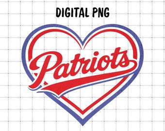 Patriots Football Jersey Letter Png: Varsity Arched Team Name Design (Digital Download)