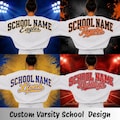 Custom Oversized Varsity PNG, Shoulder to Shoulder Design, Striped Varsity Block Letter, School Mascot PNG, School Spirit, Digital Download product logo