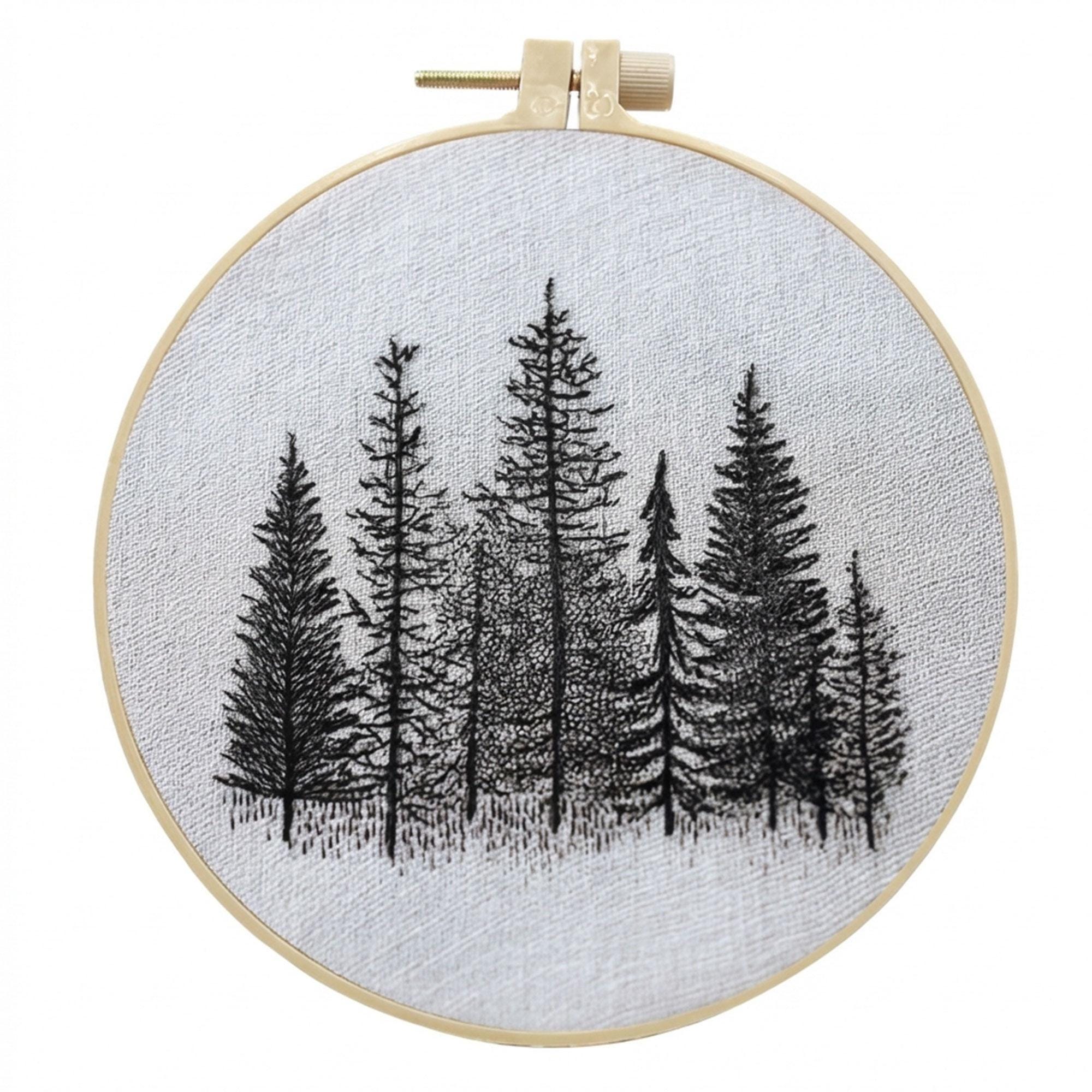 Forest Landscape Embroidery Kit – Nature Inspired DIY Craft - Etsy