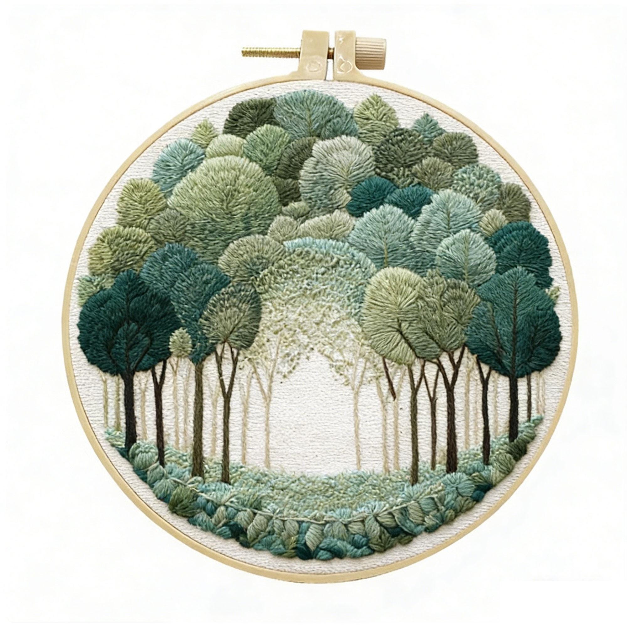 Forest Landscape Embroidery Kit – Nature Inspired DIY Craft - Etsy