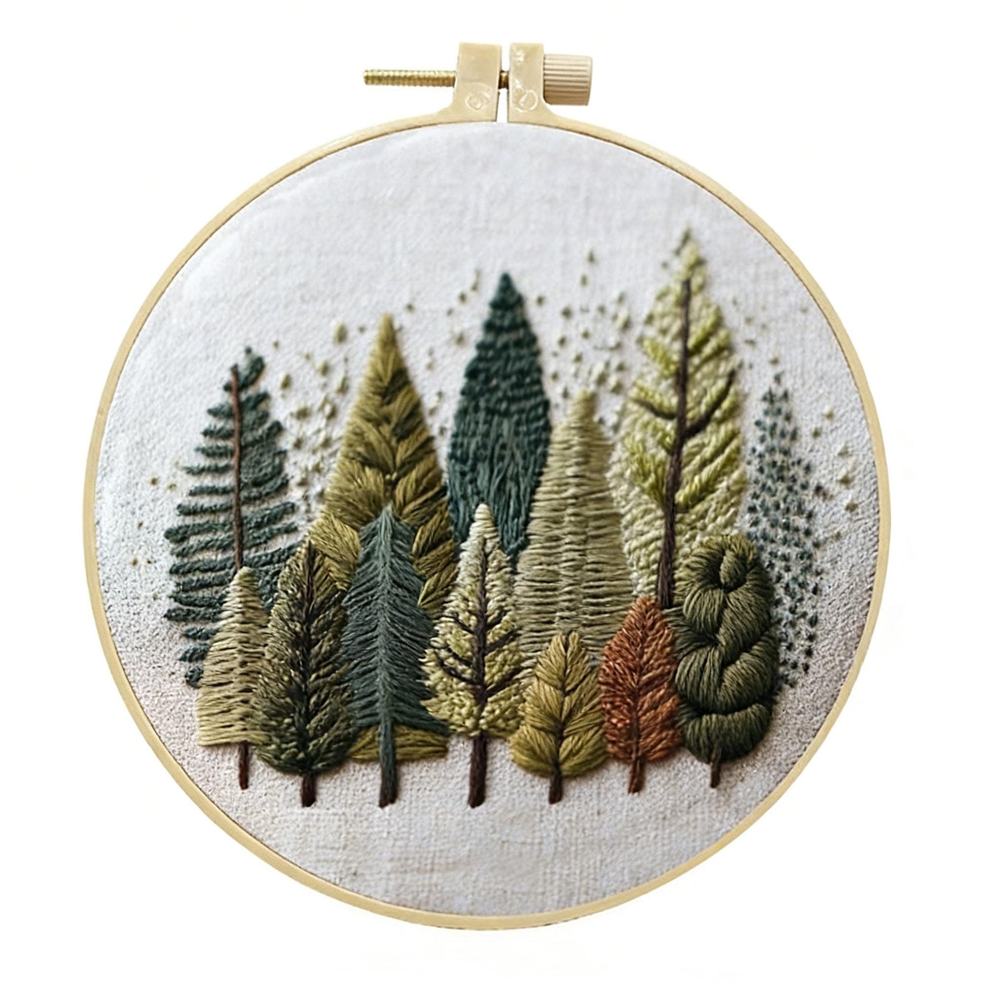Forest Landscape Embroidery Kit – Nature Inspired DIY Craft - Etsy