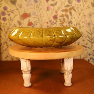Vintage Mid Century Modern Speckled Ceramic Planter, Boomerang MCM Succulent Pot