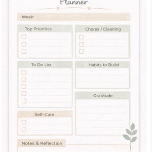 Weekly Reset Planner Printable | ADHD Weekly Planner | Sunday Reset Checklist | Minimal Planner PDF image 4