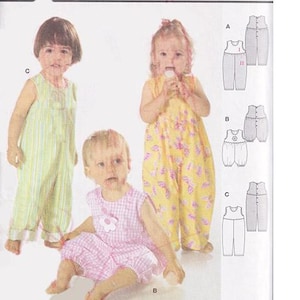 Burda 9852 Baby Jumpsuit and Romper Sewing Pattern, Sizes 3 Months - 2 Years