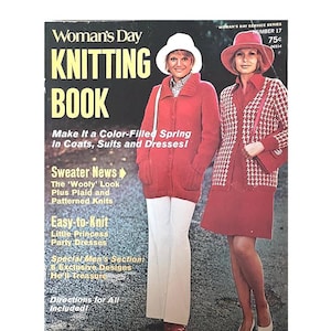 Vintage Magazine Womans Day Knitting Book Issue Number 17 Winter 1973 Easy to Knit / Patterned Knits / Special Mens Section and More