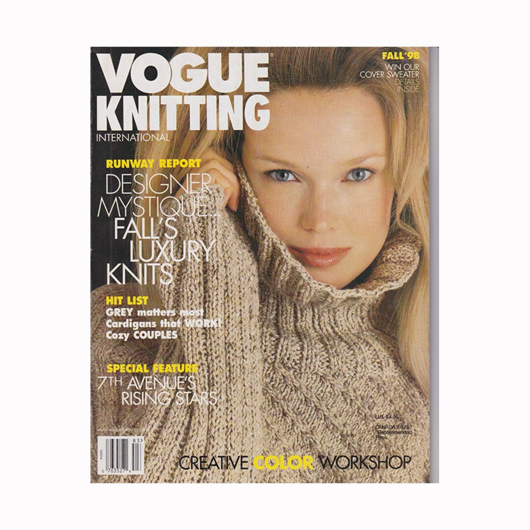 90s Vogue Knitting Pattern Magazine Fall 1998 Cozy Couples / Etsy
