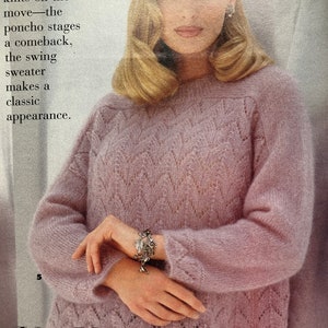 Vintage 90s Vogue Knitting Magazine Winter 92/93 Witty Kids, Nifty Gifts, Hats to Go, Designer Knits, Very Easy Very Vogue Knitting Patterns image 5