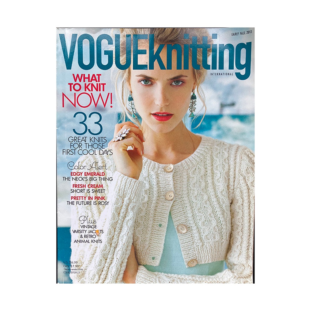 Vogue Knitting Pattern Magazine Early Fall 2013 Vintage Etsy