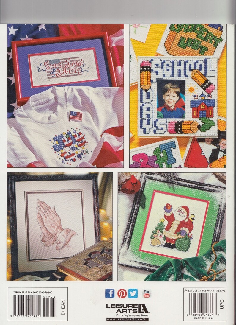 Counted Cross Stitch Sampler Book Leisure Arts The Best of Etsy