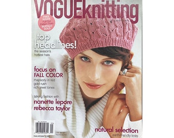 Fall 2009 Vogue Knitting Magazine Earth Friendly Knits / Season's Hottest Hats / Focus on Fall Color Knitting Patterns