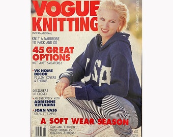 90s Vogue Knitting Magazine Spring/Summer 96 Knit a Wardrobe / VK Home Decor / Lace and Lingerie / Vintage Knitting Patterns