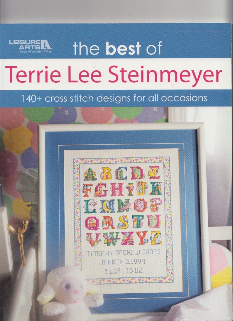 Counted Cross Stitch Sampler Book Leisure Arts The Best of Etsy