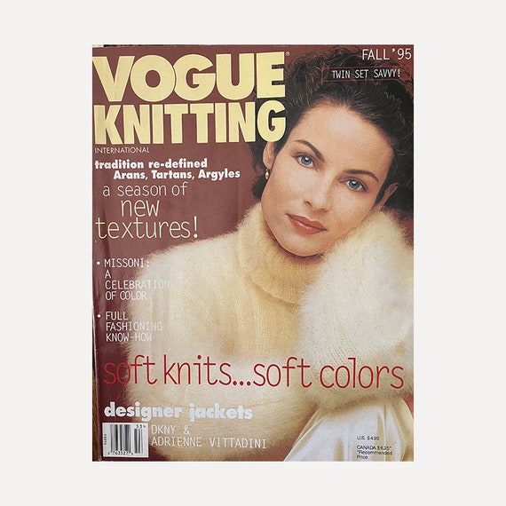 90s Vogue Knitting Pattern Magazine Fall 95 New Knit Textures / Twin Set  Savvy / Missoni / Soft Knits / Vintage Knitting Patterns 