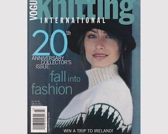 Vintage Vogue Knitting Magazine Fall 2002 Fall into Fashion 20th Anniversary Collectors Issue Enduring Classics