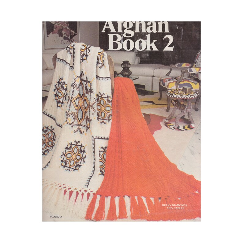 Vintage 70s Knitting Patterns Leisure Arts Leaflet 10 Afghan Etsy