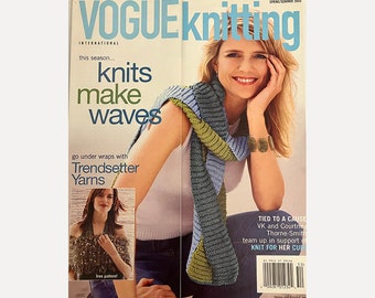 Vogue Knitting Pattern Magazine Spring Summer 2005 Trendsetter Yarns, Knits Make Waves