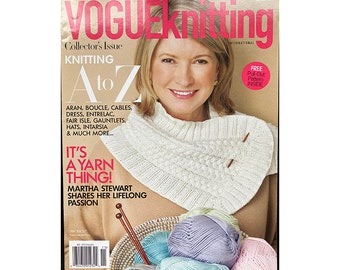 Vogue Knitting Magazine Holiday 2011 Collectors Issue Knitting A to Z Martha Stewart Cover Knitting and Crochet Patterns