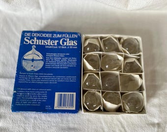 Adornos de cristal vintage Schuster: bolas de cristal rellenables, decoración DIY (30 mm, juego de 12)