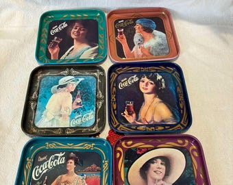 Original Coca-Cola Coasters Set of 6 – Made in Italy – Authentic Collectible