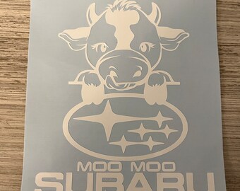 Moo Moo Subaru Decal - Etsy