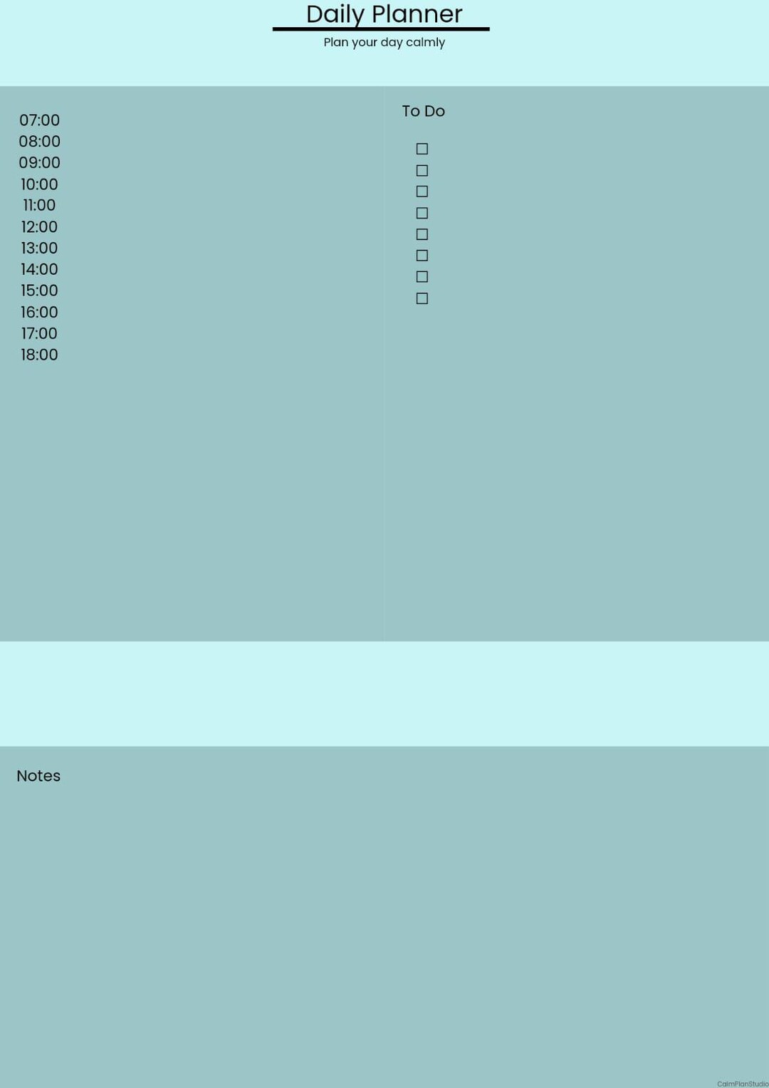 Minimal Daily Planner Printable/calm Productivity Planner/ to Do List ...