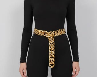 Paloma Picasso Gold Tone Chain Belt. - Etsy India display picture 2