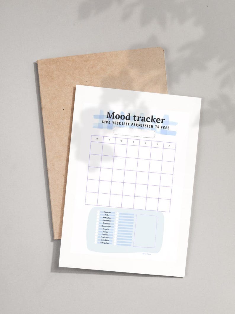 Minimal Habit & Mood Tracker Printable A4 | Monthly Habit Tracker PDF ...