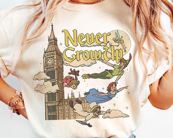 Peter Pan Png, werde nie erwachsen Png, Peter Pan Charaktere Png, Shirt Png, Peter Pan Clipart, Retro Peter Pan Png, Peter Pan Geburtstag Png