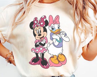 Retro Minnie und Gänseblümchen Bestie Png, Besties Disney Png, Freunde Disney, Disney Geschenk Png, lustiger Disney Png, Disney Familienausflug