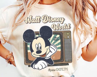 Retro Walt Disney World PNG, Mickey & Friends Ballon Design, Magic Kingdom Epcot 1982 Urlaub Digital Download