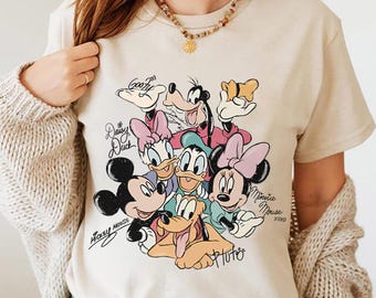 Retro Disneyworld png, Micky und Freunde Urlaub Passender digitaler Download