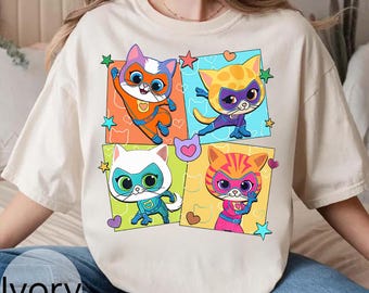 Disney Super Kitties Png, Buddy Cat Png, Bitsy Cat Png, Ginny Cat T-Shirt, Sparks Katze Png, Disneyland Mädchen Trip Shirt, Disney Kinder Shirt