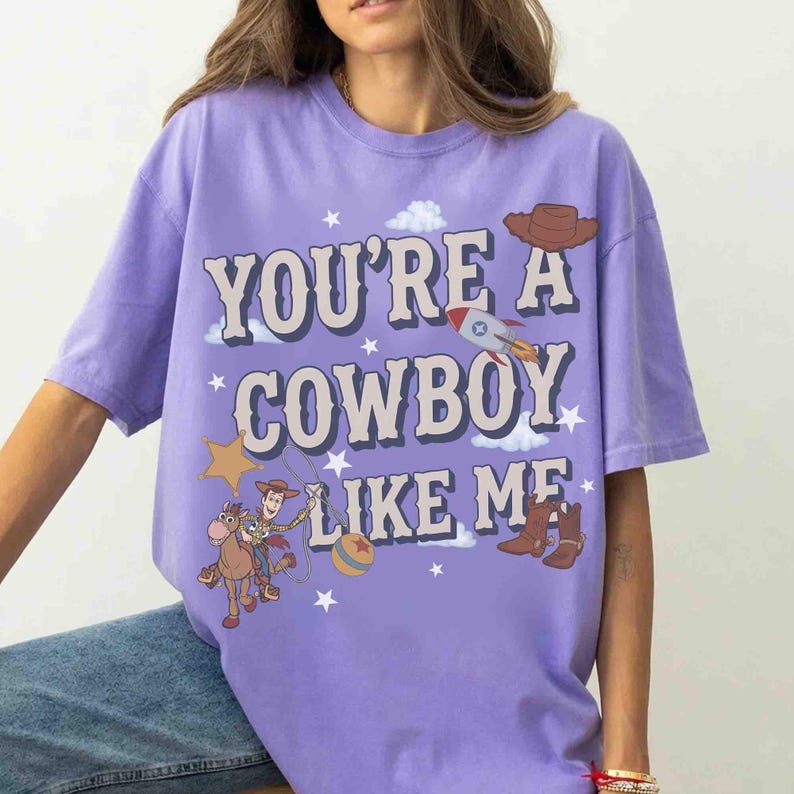 Vintage Toy Story Shirt, You're A Cowboy Like Me Shirt, Toy Story 5 Shirt, WDW Disneyland Family Vacation Trip Tee, Disney Pixar Fest Shirt image 2